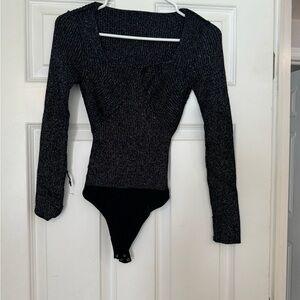 Black sparkle Abercrombie body suit